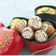 Voir la recette, Bento Kids : Galette roulée au surimi
